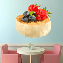 Load image into Gallery viewer, Cake Polygonal Wall decal, Cake Polygon sticker,modern wall art, Multi Color GD243