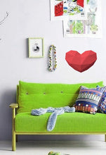 Load image into Gallery viewer, Heart Polygonal Wall decal, Geometric Polygonal Heart Wall Decal, Polygonal Heart Room Wall Decal, modern wall art, Multi Color GD182