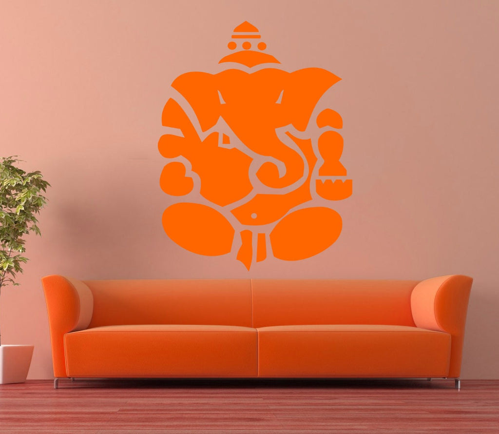Ganesha Yoga Wall decal, Ganesha Yoga Wall sticker,modern wall art, Multi Color AN-636
