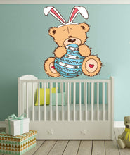 Load image into Gallery viewer, Easter bear Wall decal, Teddy bear sticker, modern art Baby Boy/Girl Decal Nursery for Home Bedroom Children k-915