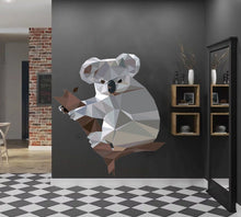 Load image into Gallery viewer, Koala Animal Polygonal Wall decal, Koala Animal Polygon sticker, modern wall art, Baby Nursery Décor Kids Room Decoration Multi Color GD196
