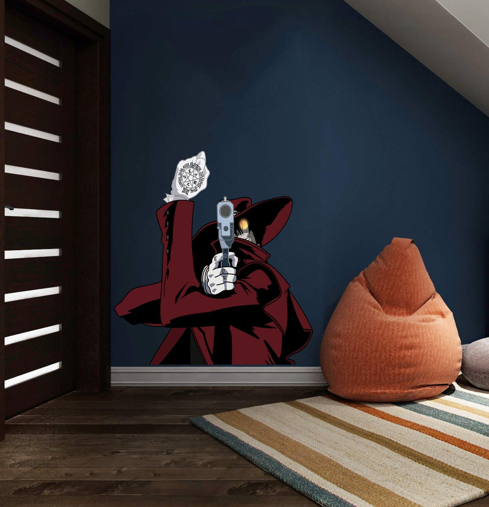 Anime Pirate Bandit Compass Wall decal, Anime Pirate Wall sticker, modern wall art, Multi Color kc-467