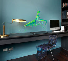 Load image into Gallery viewer, Mantis insect Polygonal Wall decal, Mantis insect Polygon sticker,modern wall art, Multi Color GD262