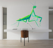 Load image into Gallery viewer, Mantis insect Polygonal Wall decal, Mantis insect Polygon sticker,modern wall art, Multi Color GD262