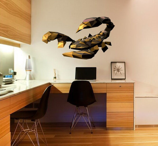 Scorpion Wall Stickers Zodiac Scorpio Vinyl Wall Decal Abstract Animal Mural Horoscope Fans Bedroom Decoration -GD205