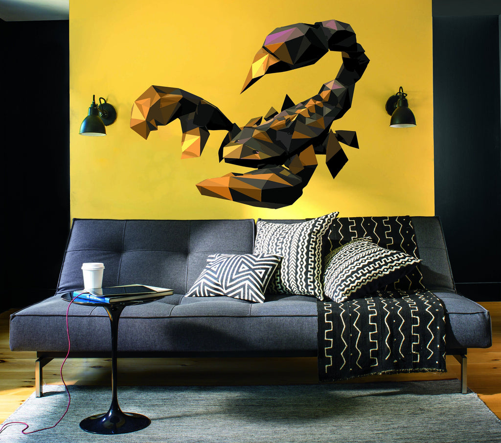 Scorpion Wall Stickers Zodiac Scorpio Vinyl Wall Decal Abstract Animal Mural Horoscope Fans Bedroom Decoration -GD205