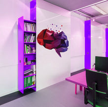 Load image into Gallery viewer, Brain Polygonal Wall decal, Brain Polygon sticker,modern wall art, Multi Color GD207