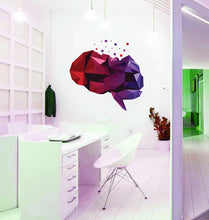 Load image into Gallery viewer, Brain Polygonal Wall decal, Brain Polygon sticker,modern wall art, Multi Color GD207