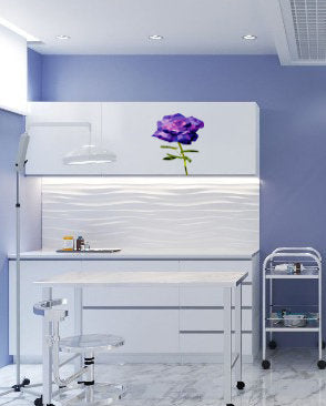 Purple Flower Wall Stickers,Large Flower Wall Decals for Girls Room-Window Sticker Flower- Custom Vinyl Decals for Nursery Decor GD208