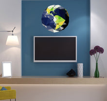 Load image into Gallery viewer, Planet Earth Polygonal Wall decal, Planet Earth Polygon sticker,modern wall art, Multi Color GD211