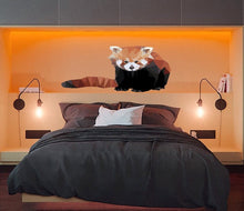 Load image into Gallery viewer, Raccoon Red Polygonal Wall decal, Funny Raccoon Wall Sticker - Removable Wall Decals Wall Art for Kids Room.