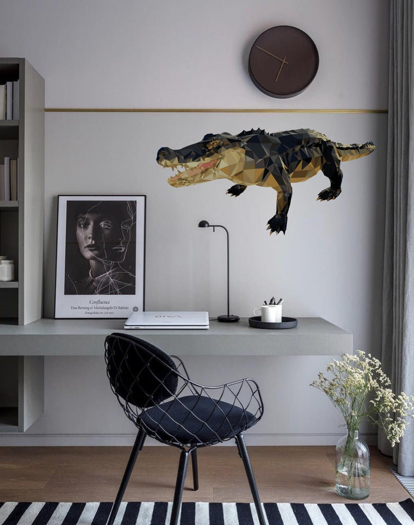 Vinyl Sticker Alligator Crocodile Florida Predator Animal Lizard Dinosaur Zoo Jungle Forest Kids Room Mural Decal Wall Art Decor - GD215