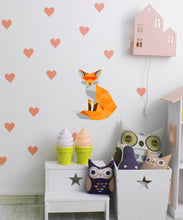 Load image into Gallery viewer, Fox face Polygonal Wall decal, Fox Polygon sticker, modern wall Art Decorations Décor for Nursery Baby Bedroom Playroom Multi Color GD218