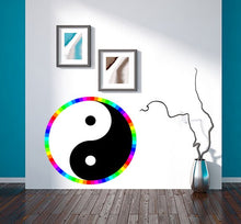 Load image into Gallery viewer, Yin Yang Mandala Wall decal, Mandala Wall sticker, modern wall art, Multi Color Wall Decal Vinyl Sticker Decals Art Design Mandala AN-678
