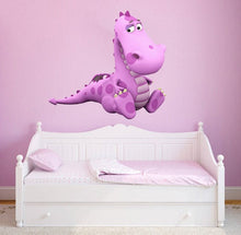 Load image into Gallery viewer, Dragon Child Wall decal, modern wall art, 3D Dinosaur Kids Wall Stickers Peel and Stick Vinyl Dragon Dinos Wall Decals Multi Color AN-681