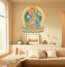 Load image into Gallery viewer, Goddess Yoga Mandala Wall decal, Mandala Wall sticker, modern wall art, Multi Color AN-704