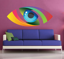 Load image into Gallery viewer, Eye Wall decal, Eye Wall sticker, modern art, Multi Color, 3D Stickers Decorative Creative Removable decor