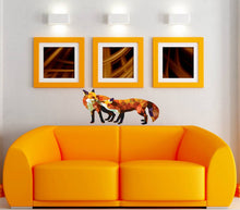 Load image into Gallery viewer, Fox Animal Polygonal Wall decal, Fox Animal Polygon sticker, modern wall art, Nursery Baby Playroom Living Room Murals Multi Color GD235