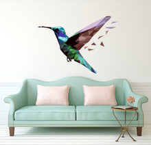 Load image into Gallery viewer, Hummingbird Wall Art Stickers, Watercolor Flying Bird Wall Decal Peel and Stick Wall Decor Mural for Bedroom, Living Kids bedroom's, GD237