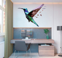 Load image into Gallery viewer, Hummingbird Wall Art Stickers, Watercolor Flying Bird Wall Decal Peel and Stick Wall Decor Mural for Bedroom, Living Kids bedroom's, GD237