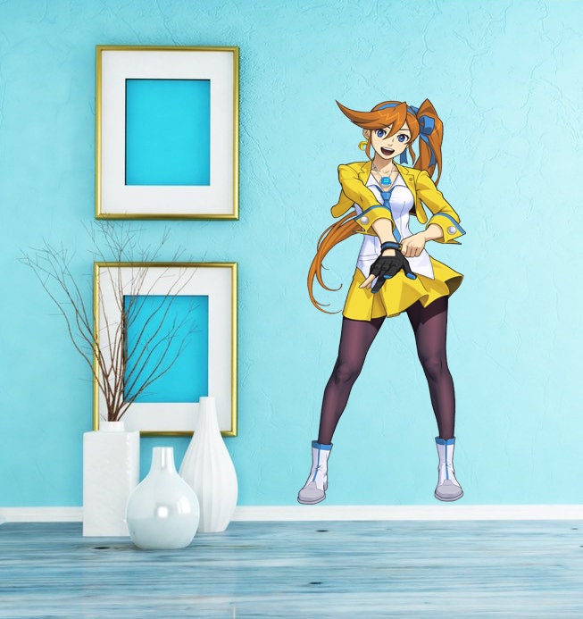 Anime Stylish Girl Wall decal, Cute Anime Stickers ,anime vinyl stickers,Modern Wall Art ,Anime Room Decor For Bedroom, Multi Color AN-667