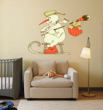 Load image into Gallery viewer, Snowman Wall decal, Snowman Wall sticker,modern wall art, Multi Color