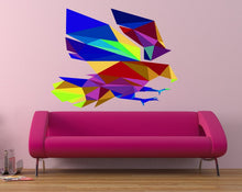 Load image into Gallery viewer, Eagle Bird Polygonal Wall decal, Eagle Bird Polygon sticker,modern wall art, Multi Color GD251