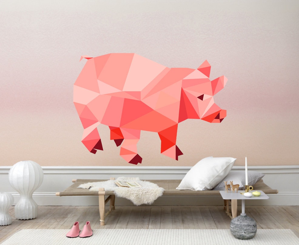 Graphics Pig Floyd Vinyl Waterproof Sticker Decal Car Laptop Wall Window Bumper,modern wall art, Multi Color GD252
