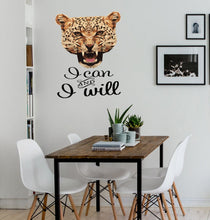 Load image into Gallery viewer, Leopard Quote Polygonal Wall decal, Leopard Quote Polygon sticker,modern wall art, Multi Color GD256