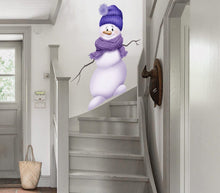 Load image into Gallery viewer, Snowman Wall decal, Snowman Wall sticker,modern wall art, Multi Color k-874