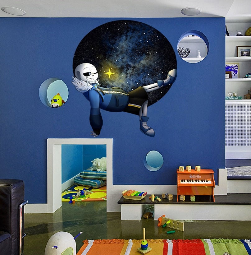 Tall Alien Vinyl Wall Art Decal Modern Cool Decor for Home Bedroom Playroom Wall Door Unisex Trendy Outer Space Living Room Decor k-902