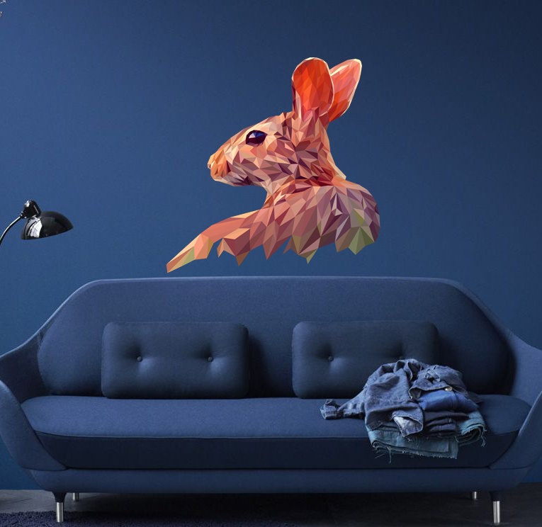 Lovely Cute Bunnies Rabbits Animal Wall Stickers Removable Wall Decals Art Decor for Nursery Baby Bedroom Playroom Living Room - GD276
