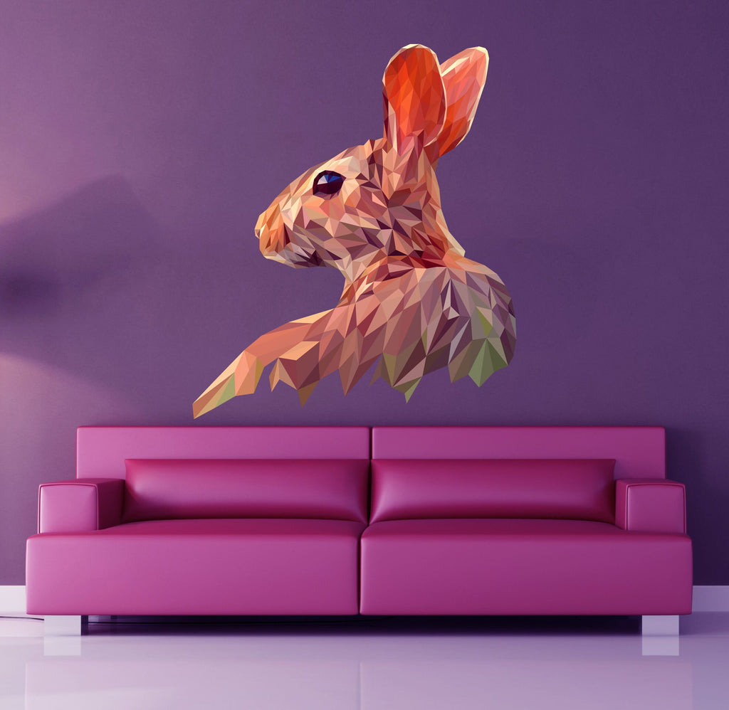 Lovely Cute Bunnies Rabbits Animal Wall Stickers Removable Wall Decals Art Decor for Nursery Baby Bedroom Playroom Living Room - GD276