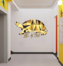 Load image into Gallery viewer, Turtle Polygonal Wall decal,Cute Lovely Green Sea Turtle Wall Decals, Cartoon Sea Turtle Animal Vinyl Bathroom Wall Sticker GD279
