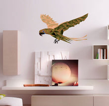 Load image into Gallery viewer, Wallmonkeys Parrot Flying Hand Draw Wall Decal Peel and Stick Graphic, Bird Parrot Polygon sticker,modern wall art, Multi Color GD293