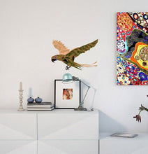 Load image into Gallery viewer, Wallmonkeys Parrot Flying Hand Draw Wall Decal Peel and Stick Graphic, Bird Parrot Polygon sticker,modern wall art, Multi Color GD293