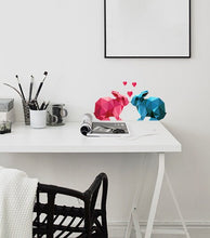 Load image into Gallery viewer, Creative Cute Rabbit Wall Decals, DIY Love Heart Bunny Wall Stickers, Peel &amp; Stick Removable Kids Room Girls Bedroom Wall Multi Color GD300