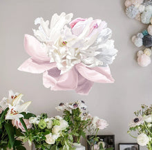 Load image into Gallery viewer, White Rose Sticker, Custom Name Wall Decal ,Bathroom Flower Decor,Boho Wall Decals Peel and Stick, Living room wall decor Multi Color AN-245