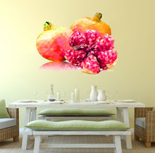 Load image into Gallery viewer, Pomegranate fruit Polygonal Wall decal Pomegranate fruit Polygon sticker Pomegranate Polygon Modern Kitchen wall stickers Multi Color GD303