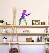 Load image into Gallery viewer, Dancer Dance Polygonal Wall decal, Dancer Dance Polygon sticker,modern wall art, Multi Color GD307