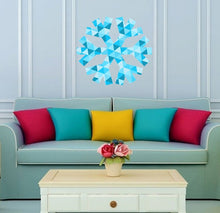 Load image into Gallery viewer, Snowflake Polygonal Wall decal, Snowflake Polygon sticker,modern wall art, Multi Color GD261