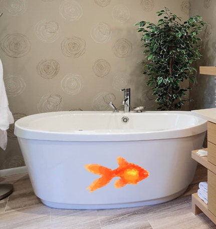 Gold fish Polygonal Wall decal, Goldfish Aquarium StickerVinyl Waterproof Sticker Decal Car Laptop Wall Window Sticker Multi Color GD308