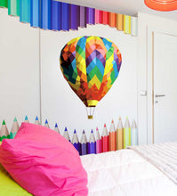 Load image into Gallery viewer, Balloon Polygonal Wall decal, Hot Air Balloon Wall Decals,Peel and Stick Removable, Balloons Wall Stickers Decoration Multi Color GD319