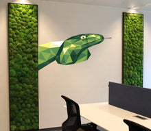 Load image into Gallery viewer, Wallmonkeys Green Tree Python Snake Wall Decal Peel and Stick Graphic Polygonal animals Wall decal, Reptiles Themed, living room decor-GD331