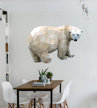 Load image into Gallery viewer, Polar bear Polygonal Wall decal, Polar bear Polygon sticker,modern wall art, Multi Color GD336