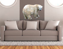 Load image into Gallery viewer, Polar bear Polygonal Wall decal, Polar bear Polygon sticker,modern wall art, Multi Color GD336