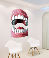 Load image into Gallery viewer, Teeth Jaw Polygonal Wall decal, Teeth Jaw Polygon sticker,modern wall art, Multi Color GD343