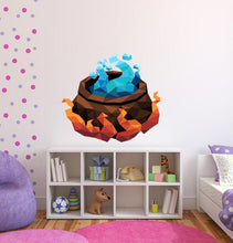 Load image into Gallery viewer, Witch's cauldron Polygonal Wall decal, Witch's cauldron Polygon sticker,modern wall art, Multi Color GD344
