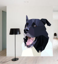 Load image into Gallery viewer, Dog Polygonal Wall decal, Dog Polygon sticker, dog room decor, dog decorations for the home, wall decor living room, Multi Color GD346