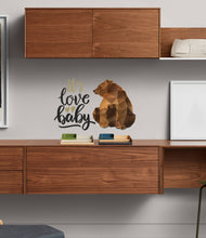 Load image into Gallery viewer, Quote Bear Polygonal Wall decal, Quote Bear Polygon sticker,modern wall art, Multi Color GD270